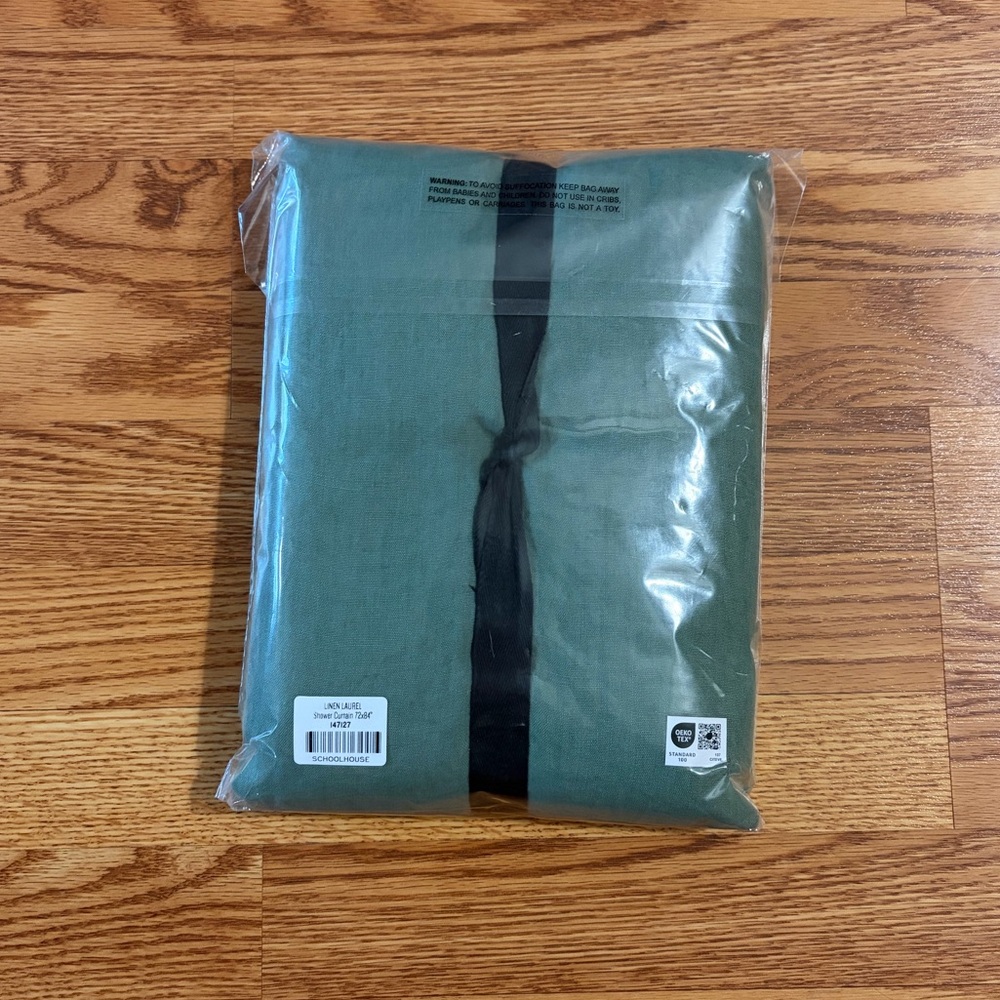 NEW Schoolhouse Linen Laurel Shower Curtain 72” x 84” - Picture 2 of 4